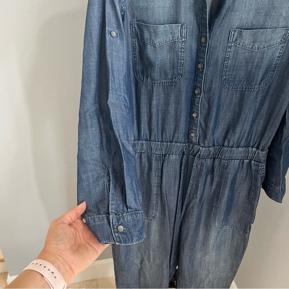 Cloth & Stone Indigo Denim Overalls - Picture 6 of 13
